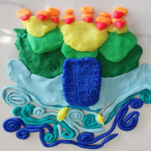 Image of a Play-Doh Flower